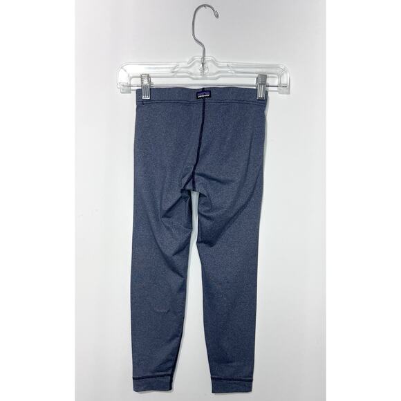 Patagonia Capilene Boys Pants S 7-8 Heather Gray Thermal Elastic Waist Logo - Picture 3 of 7